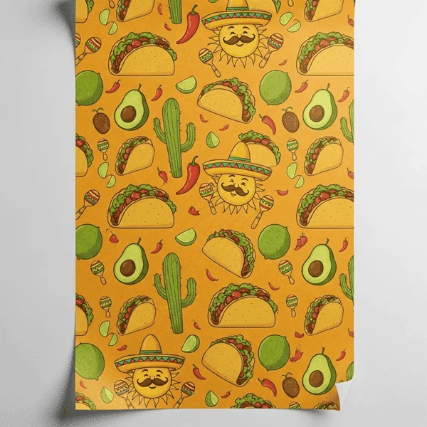 custom taco-wrapping-paper